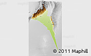 Physical 3D Map of Capayan, lighten, desaturated