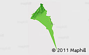 Political 3D Map of Capayan, cropped outside
