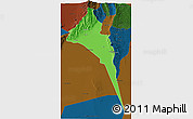 Political 3D Map of Capayan, darken