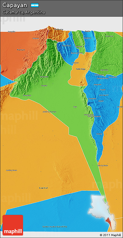 Political 3D Map of Capayan