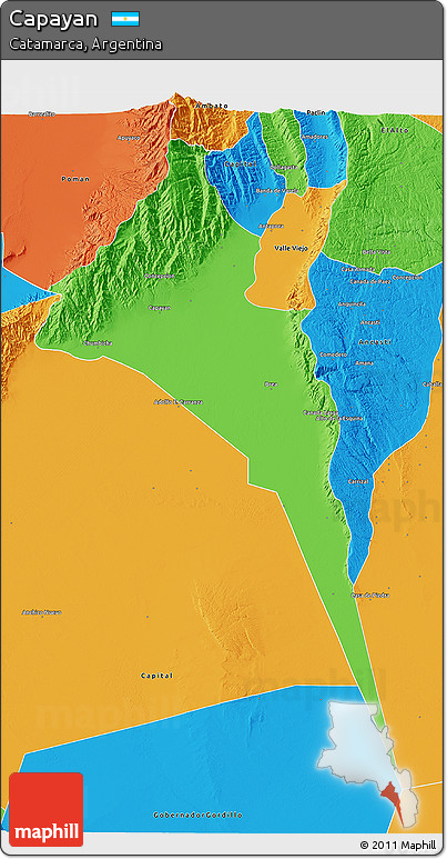Political 3D Map of Capayan