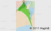 Political 3D Map of Capayan, lighten