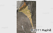 Satellite 3D Map of Capayan, darken, semi-desaturated