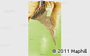 Satellite 3D Map of Capayan, physical outside