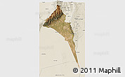 Satellite 3D Map of Capayan, shaded relief outside