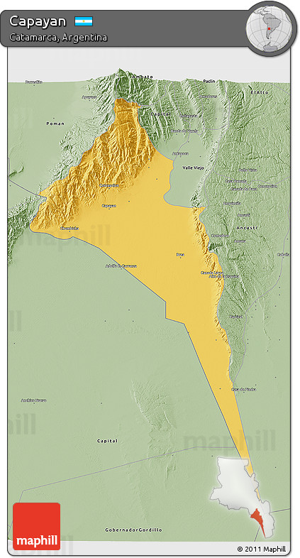 Savanna Style 3D Map of Capayan