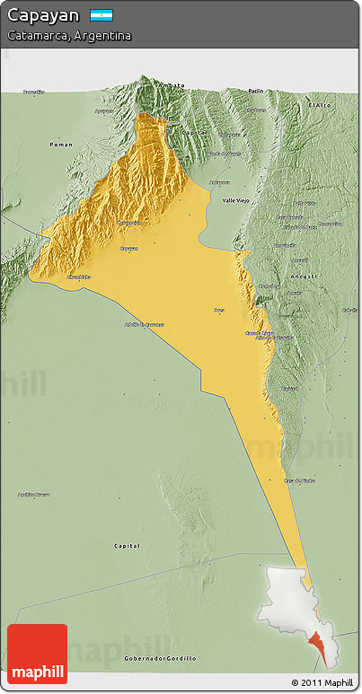Savanna Style 3D Map of Capayan
