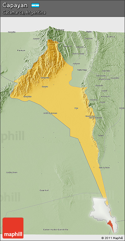 Savanna Style 3D Map of Capayan
