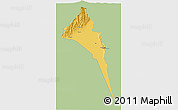 Savanna Style 3D Map of Capayan, single color outside