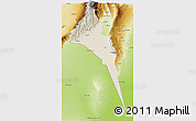 Shaded Relief 3D Map of Capayan, physical outside