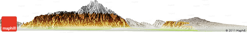 Physical Horizon Map of Capayan, lighten, semi-desaturated