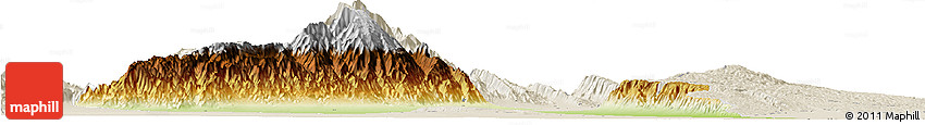 Physical Horizon Map of Capayan, shaded relief outside