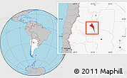 Gray Location Map of Capayan, highlighted country