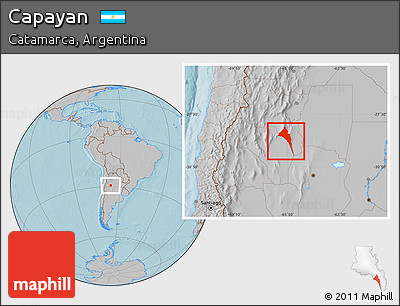 Gray Location Map of Capayan, hill shading