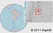 Gray Location Map of Capayan, hill shading
