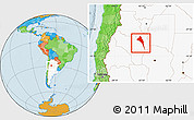 Political Location Map of Capayan, highlighted country