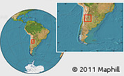 Satellite Location Map of Capayan, within the entire country