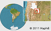 Satellite Location Map of Capayan, highlighted parent region
