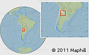 Savanna Style Location Map of Capayan, highlighted parent region, within the entire country, hill shading