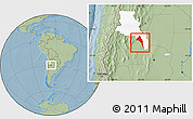 Savanna Style Location Map of Capayan, highlighted parent region, hill shading