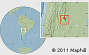 Savanna Style Location Map of Capayan, hill shading