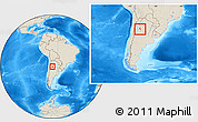 Shaded Relief Location Map of Capayan, within the entire country