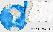 Shaded Relief Location Map of Capayan, highlighted country