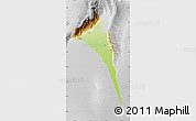 Physical Map of Capayan, lighten, desaturated