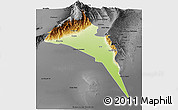 Physical Panoramic Map of Capayan, darken, desaturated