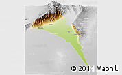 Physical Panoramic Map of Capayan, lighten, desaturated