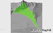 Political Panoramic Map of Capayan, desaturated
