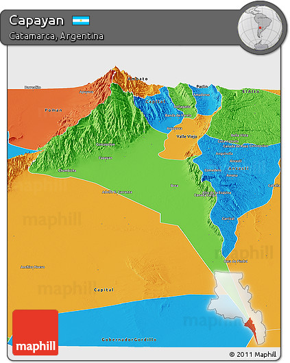 Political Panoramic Map of Capayan