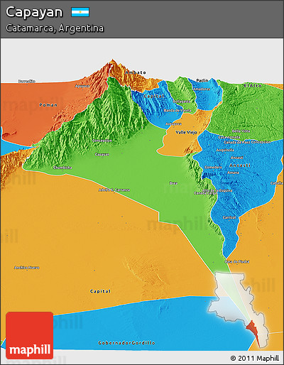 Political Panoramic Map of Capayan
