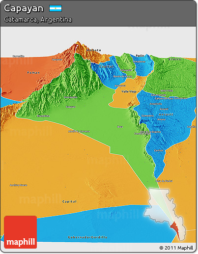 Political Panoramic Map of Capayan