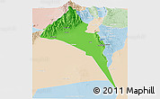 Political Panoramic Map of Capayan, lighten