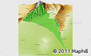 Political Panoramic Map of Capayan, physical outside