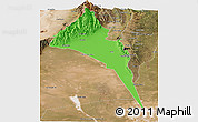 Political Panoramic Map of Capayan, satellite outside