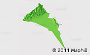 Political Panoramic Map of Capayan, single color outside