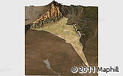 Satellite Panoramic Map of Capayan, darken