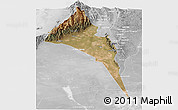 Satellite Panoramic Map of Capayan, lighten, desaturated
