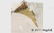 Satellite Panoramic Map of Capayan, lighten