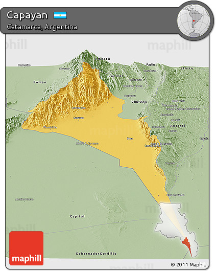 Savanna Style Panoramic Map of Capayan
