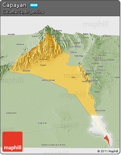 Savanna Style Panoramic Map of Capayan