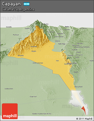 Savanna Style Panoramic Map of Capayan