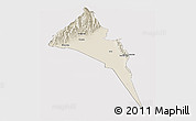 Shaded Relief Panoramic Map of Capayan, cropped outside