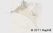 Shaded Relief Panoramic Map of Capayan, lighten