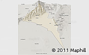 Shaded Relief Panoramic Map of Capayan, semi-desaturated
