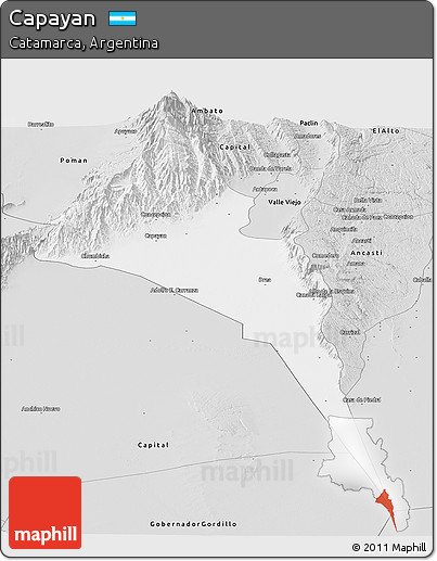 Silver Style Panoramic Map of Capayan