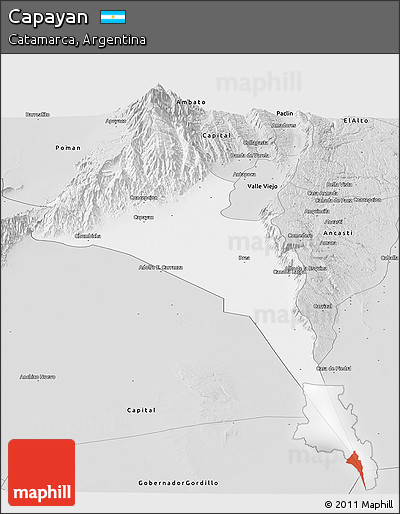 Silver Style Panoramic Map of Capayan