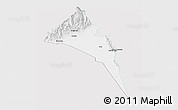 Silver Style Panoramic Map of Capayan, single color outside